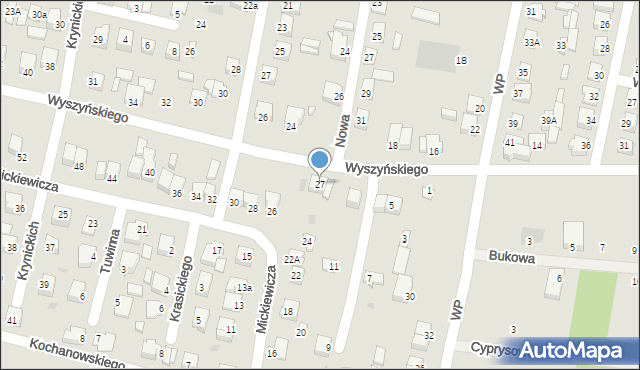 Pilawa, Wyszyńskiego Stefana, ks. kard., 27, mapa Pilawa