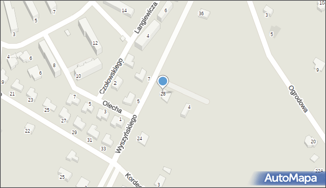Pińczów, Wyszyńskiego Stefana, ks. prym. kard., 28, mapa Pińczów