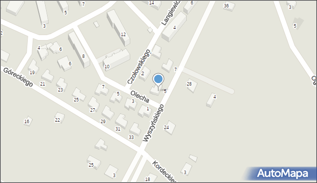 Pińczów, Wyszyńskiego Stefana, ks. prym. kard., 5, mapa Pińczów