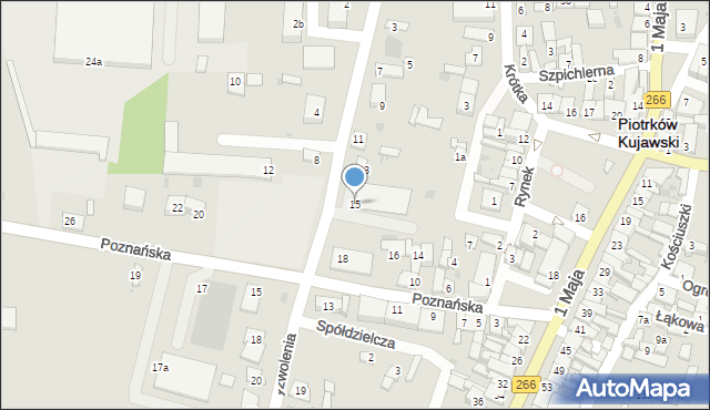 Piotrków Kujawski, Wyzwolenia, 15, mapa Piotrków Kujawski