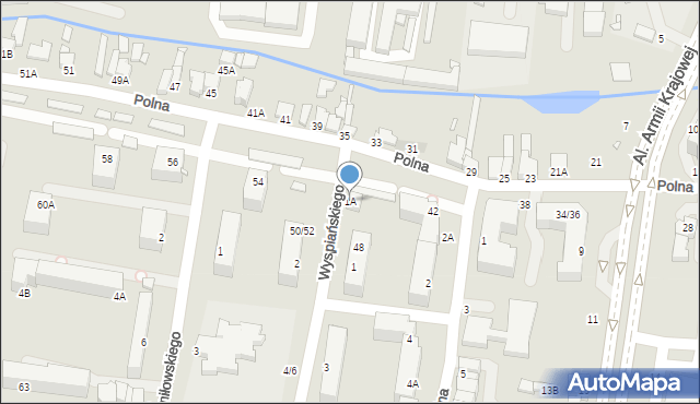 Piotrków Trybunalski, Wyspiańskiego Stanisława, 1A, mapa Piotrków Trybunalski