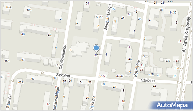 Piotrków Trybunalski, Wyspiańskiego Stanisława, 4/6, mapa Piotrków Trybunalski