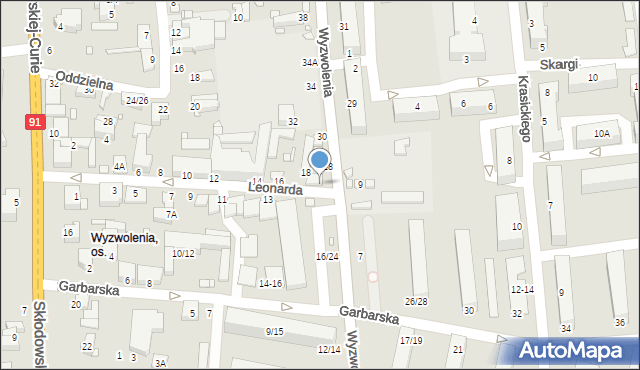 Piotrków Trybunalski, Wyzwolenia, 26, mapa Piotrków Trybunalski