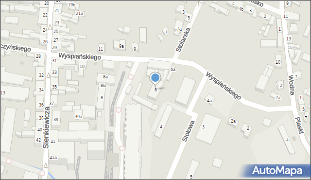 Pleszew, Wyspiańskiego Stanisława, 6, mapa Pleszew