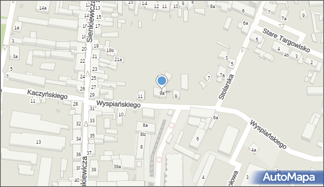 Pleszew, Wyspiańskiego Stanisława, 9a, mapa Pleszew