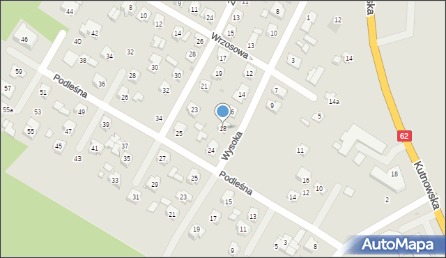 Płock, Wysoka, 18, mapa Płock