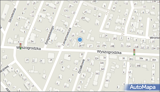 Płock, Wyszogrodzka, 15, mapa Płock