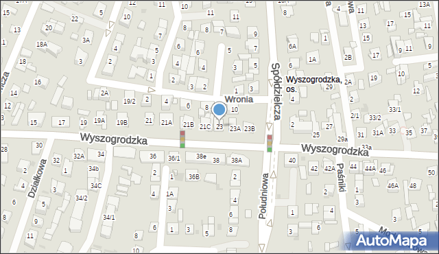 Płock, Wyszogrodzka, 23, mapa Płock
