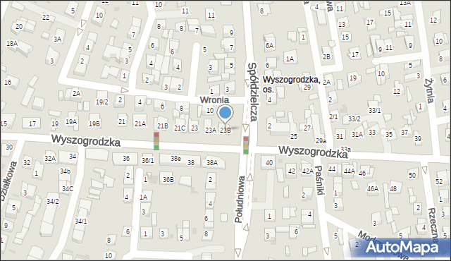 Płock, Wyszogrodzka, 23B, mapa Płock