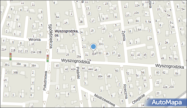 Płock, Wyszogrodzka, 31A, mapa Płock