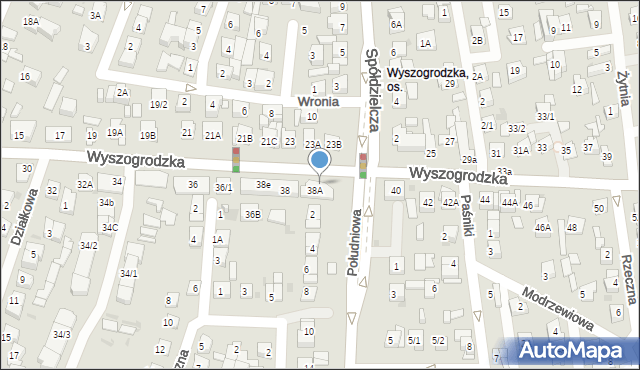 Płock, Wyszogrodzka, 38B, mapa Płock