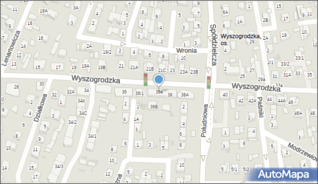 Płock, Wyszogrodzka, 38e, mapa Płock