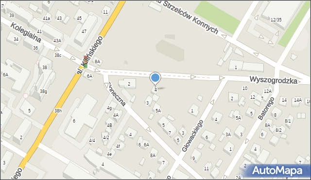 Płock, Wyszogrodzka, 4, mapa Płock