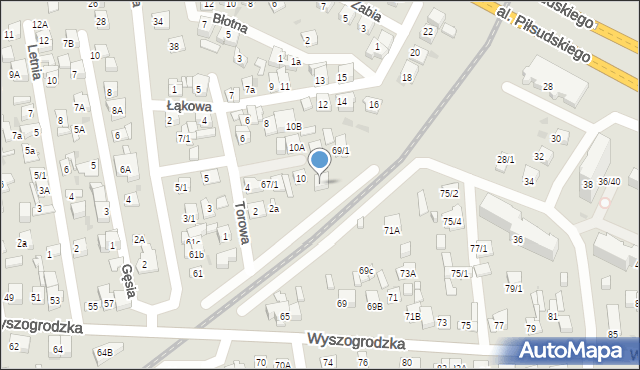 Płock, Wyszogrodzka, 69/3, mapa Płock