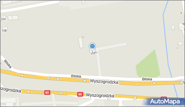 Płock, Wyszogrodzka, 103, mapa Płock