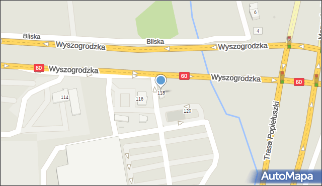 Płock, Wyszogrodzka, 118, mapa Płock