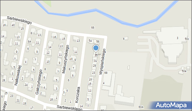 Płońsk, Wyspiańskiego Stanisława, 35, mapa Płońsk