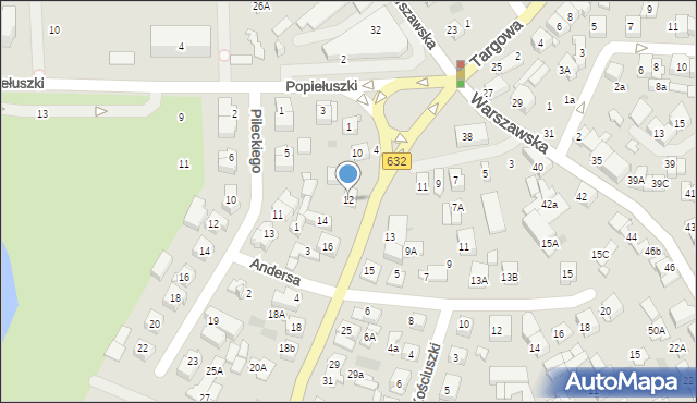 Płońsk, Wyszogrodzka, 12, mapa Płońsk