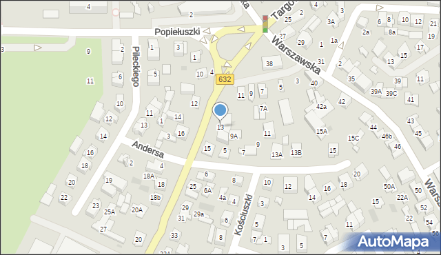 Płońsk, Wyszogrodzka, 13, mapa Płońsk