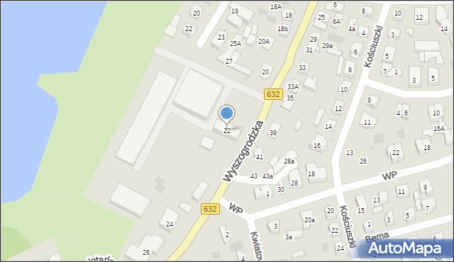 Płońsk, Wyszogrodzka, 22, mapa Płońsk