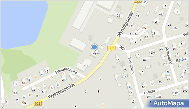 Płońsk, Wyszogrodzka, 24, mapa Płońsk