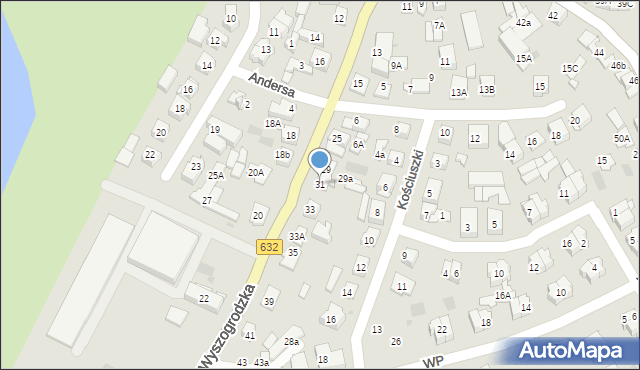 Płońsk, Wyszogrodzka, 31, mapa Płońsk