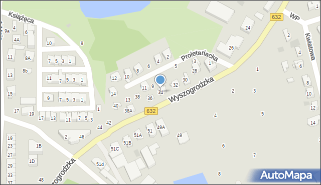 Płońsk, Wyszogrodzka, 34, mapa Płońsk