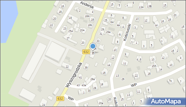 Płońsk, Wyszogrodzka, 35, mapa Płońsk