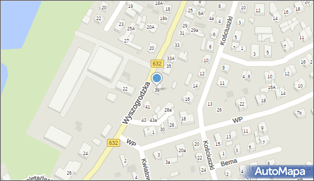 Płońsk, Wyszogrodzka, 39, mapa Płońsk