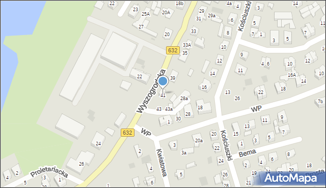 Płońsk, Wyszogrodzka, 41, mapa Płońsk