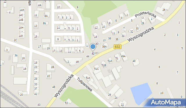 Płońsk, Wyszogrodzka, 42, mapa Płońsk