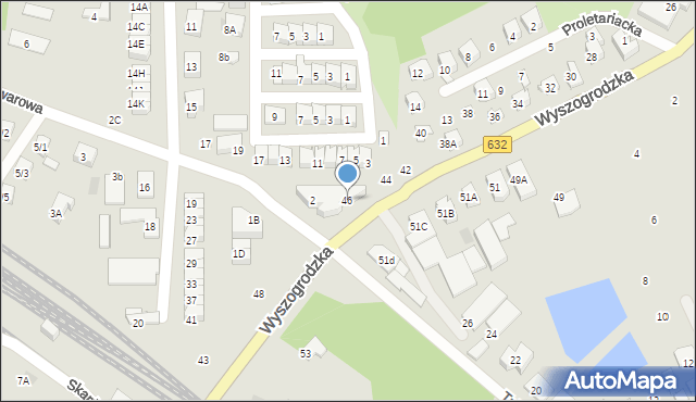 Płońsk, Wyszogrodzka, 46, mapa Płońsk