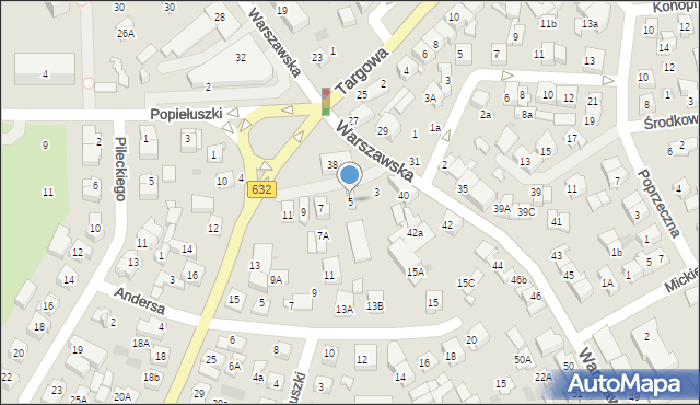 Płońsk, Wyszogrodzka, 5, mapa Płońsk