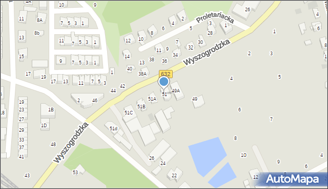 Płońsk, Wyszogrodzka, 51, mapa Płońsk