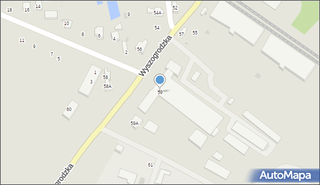 Płońsk, Wyszogrodzka, 59, mapa Płońsk