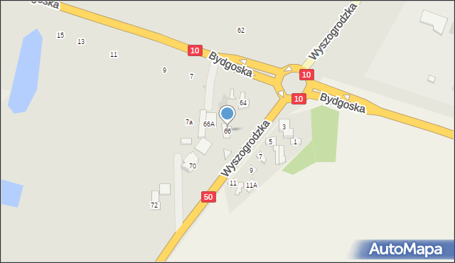 Płońsk, Wyszogrodzka, 66, mapa Płońsk