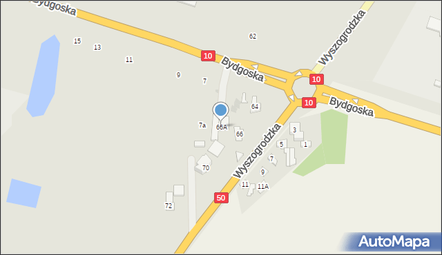 Płońsk, Wyszogrodzka, 66A, mapa Płońsk