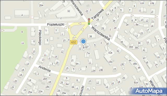 Płońsk, Wyszogrodzka, 9, mapa Płońsk