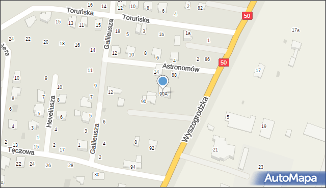 Płońsk, Wyszogrodzka, 90A, mapa Płońsk