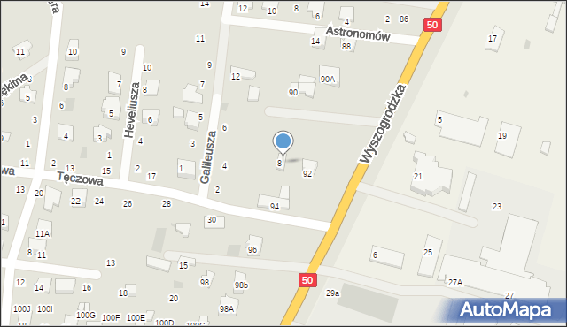 Płońsk, Wyszogrodzka, 92a, mapa Płońsk