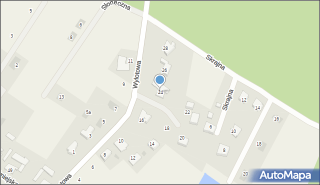 Podańsko, Wylotowa, 24, mapa Podańsko