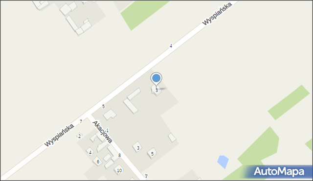 Podrudzie, Wyspiańska, 3, mapa Podrudzie