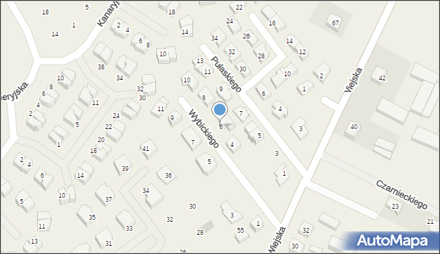 Pogórze, Wybickiego Józefa, gen., 6, mapa Pogórze