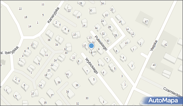 Pogórze, Wybickiego Józefa, gen., 8, mapa Pogórze