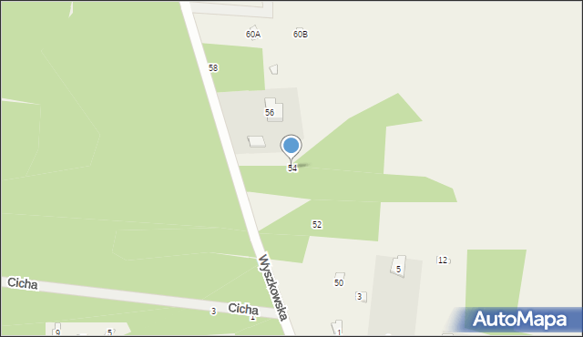 Pogorzelec, Wyszkowska, 54, mapa Pogorzelec