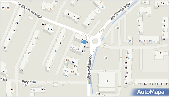 Police, Wyszyńskiego Stefana, ks. kard., 4G, mapa Police