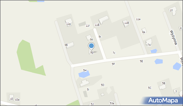 Pomlewo, Wyżynna, 7D, mapa Pomlewo