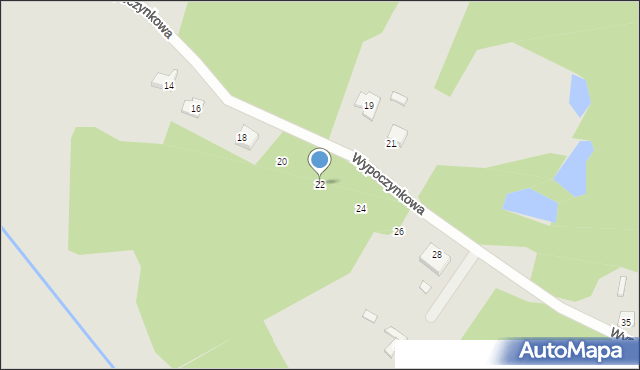 Poręba, Wypoczynkowa, 22, mapa Poręba