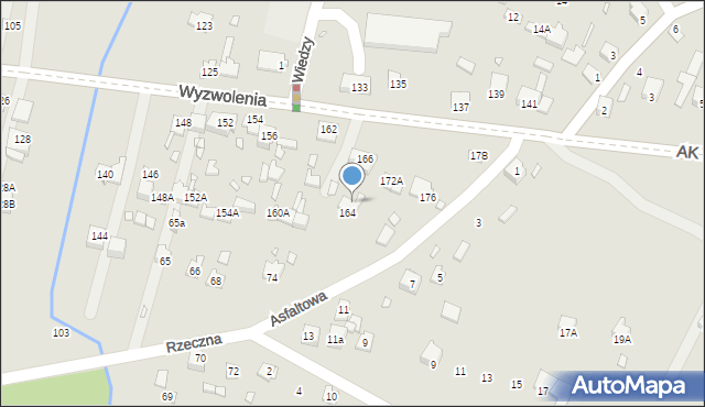 Poręba, Wyzwolenia, 166A, mapa Poręba