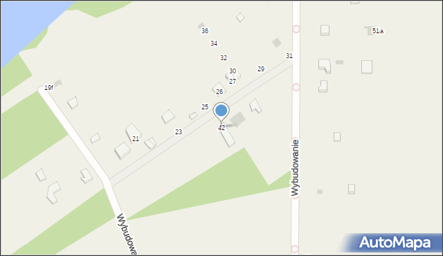 Powidz, Wybudowanie, 42, mapa Powidz